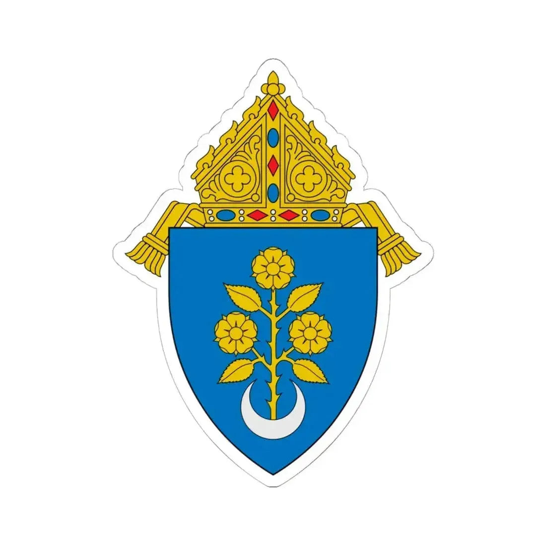 Archdiocese of Mobile - STICKER Vinyl Kiss-Cut Decal 6 Inch White - The Sticker Space