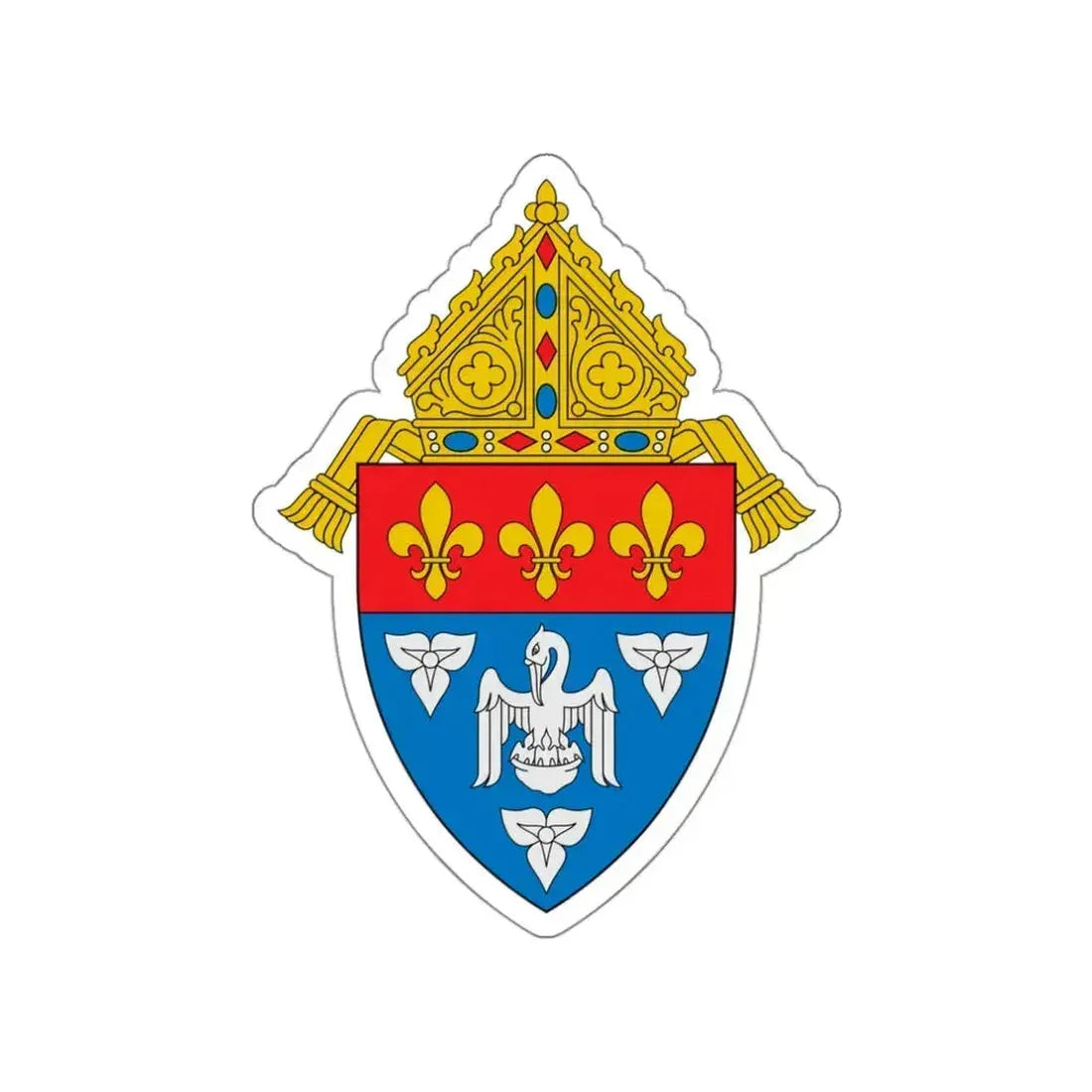 Archdiocese of New Orleans - STICKER Vinyl Die-Cut Decal White Die-Cut 3 Inch - The Sticker Space