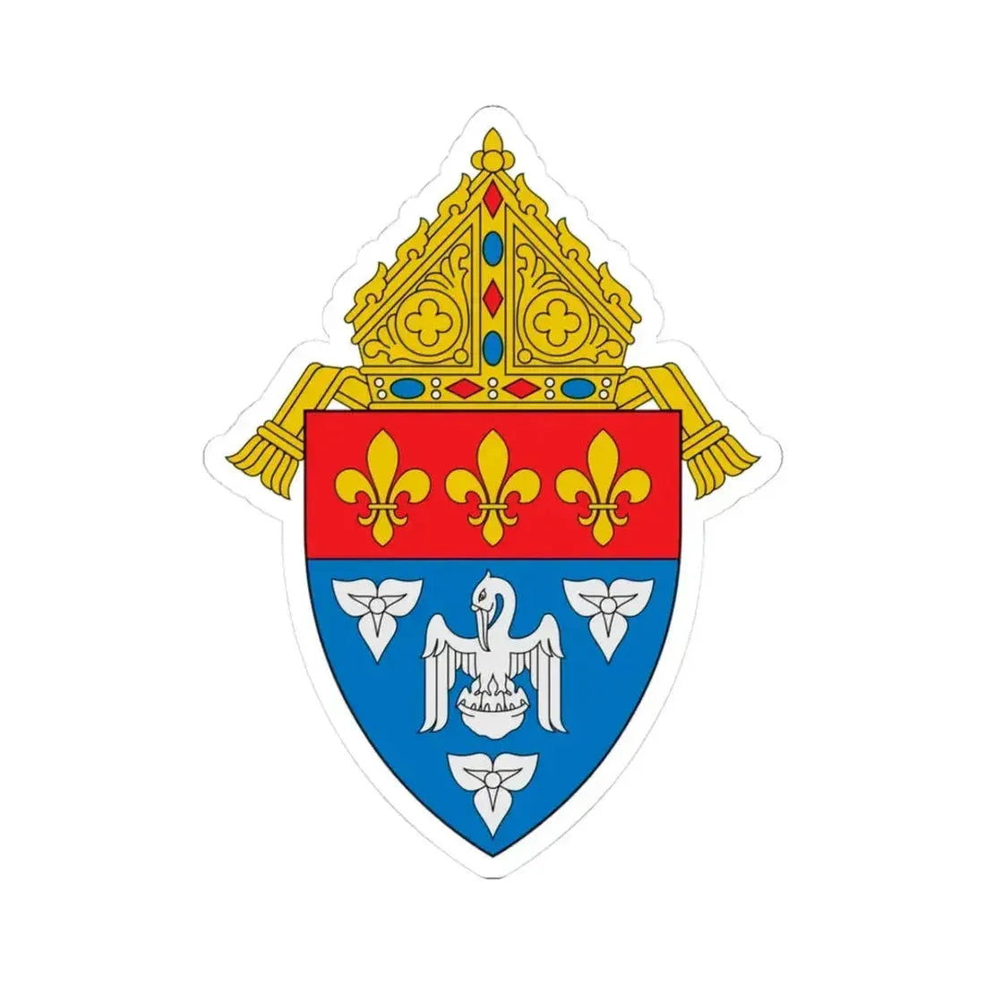 Archdiocese of New Orleans - STICKER Vinyl Kiss-Cut Decal 3 Inch White - The Sticker Space