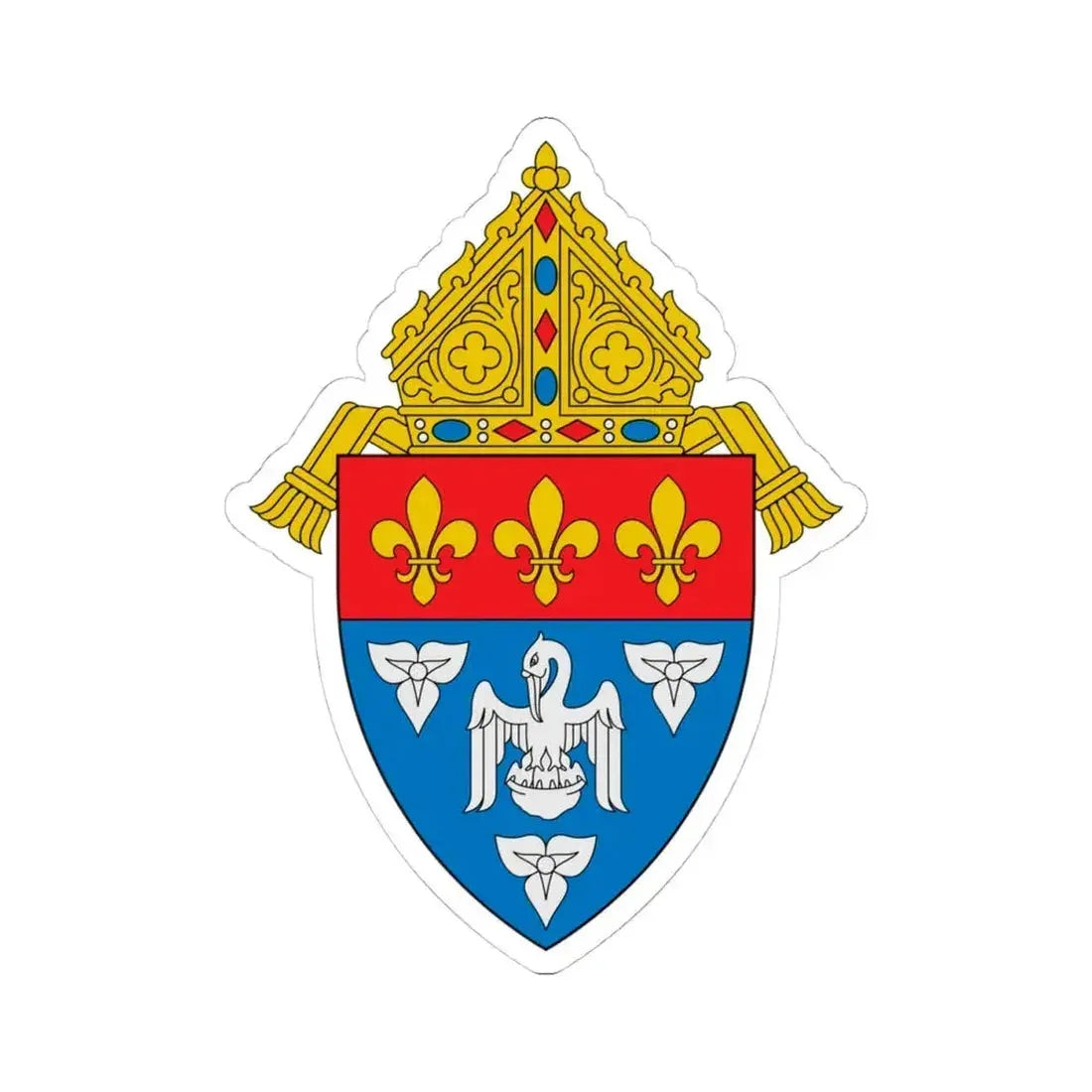 Archdiocese of New Orleans - STICKER Vinyl Kiss-Cut Decal 4 Inch White - The Sticker Space