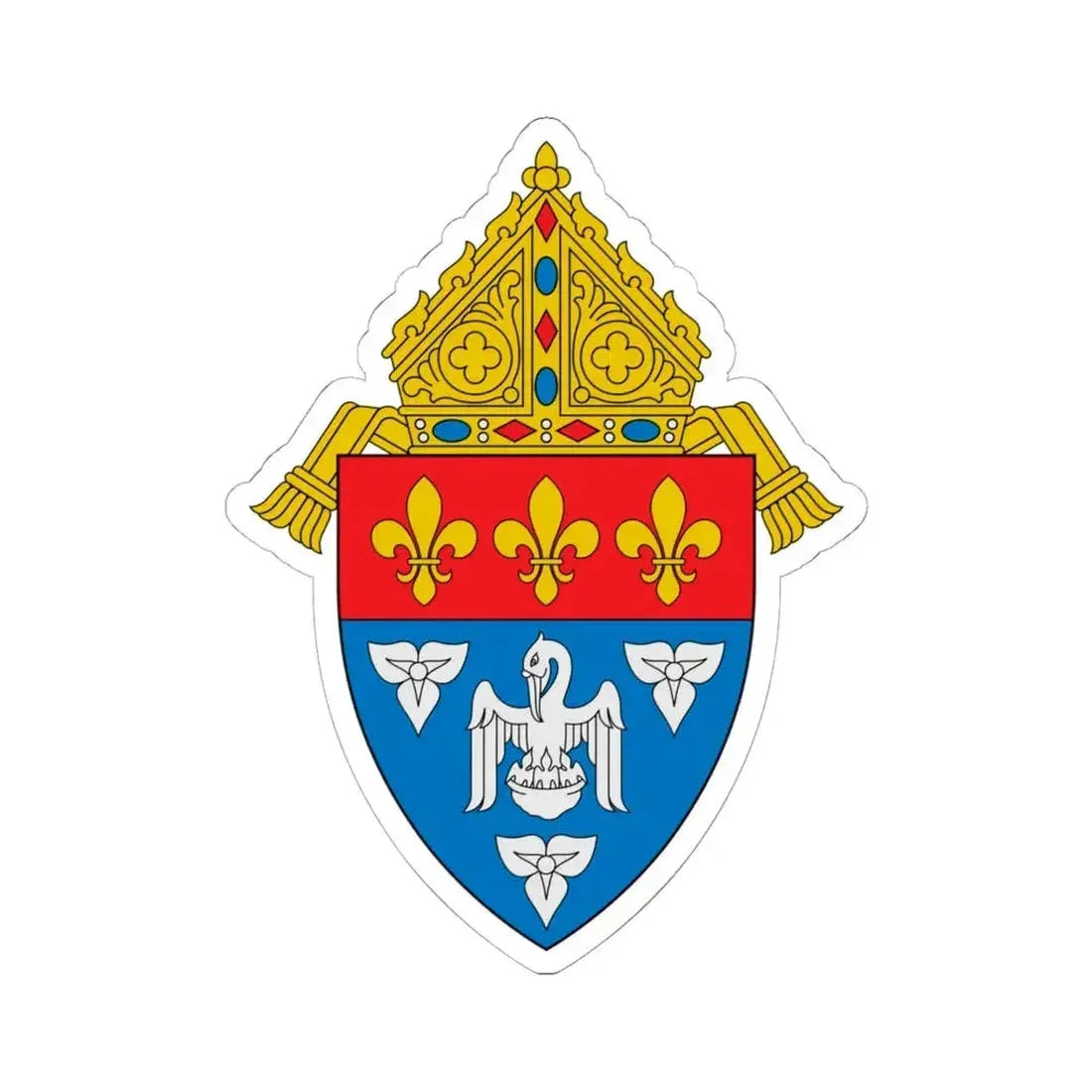 Archdiocese of New Orleans - STICKER Vinyl Kiss-Cut Decal 6 Inch White - The Sticker Space