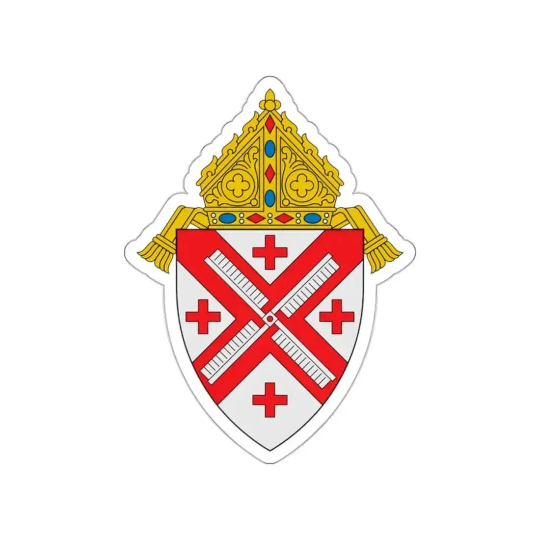 Archdiocese of New York - STICKER Vinyl Die-Cut Decal White Die-Cut 2 Inch - The Sticker Space