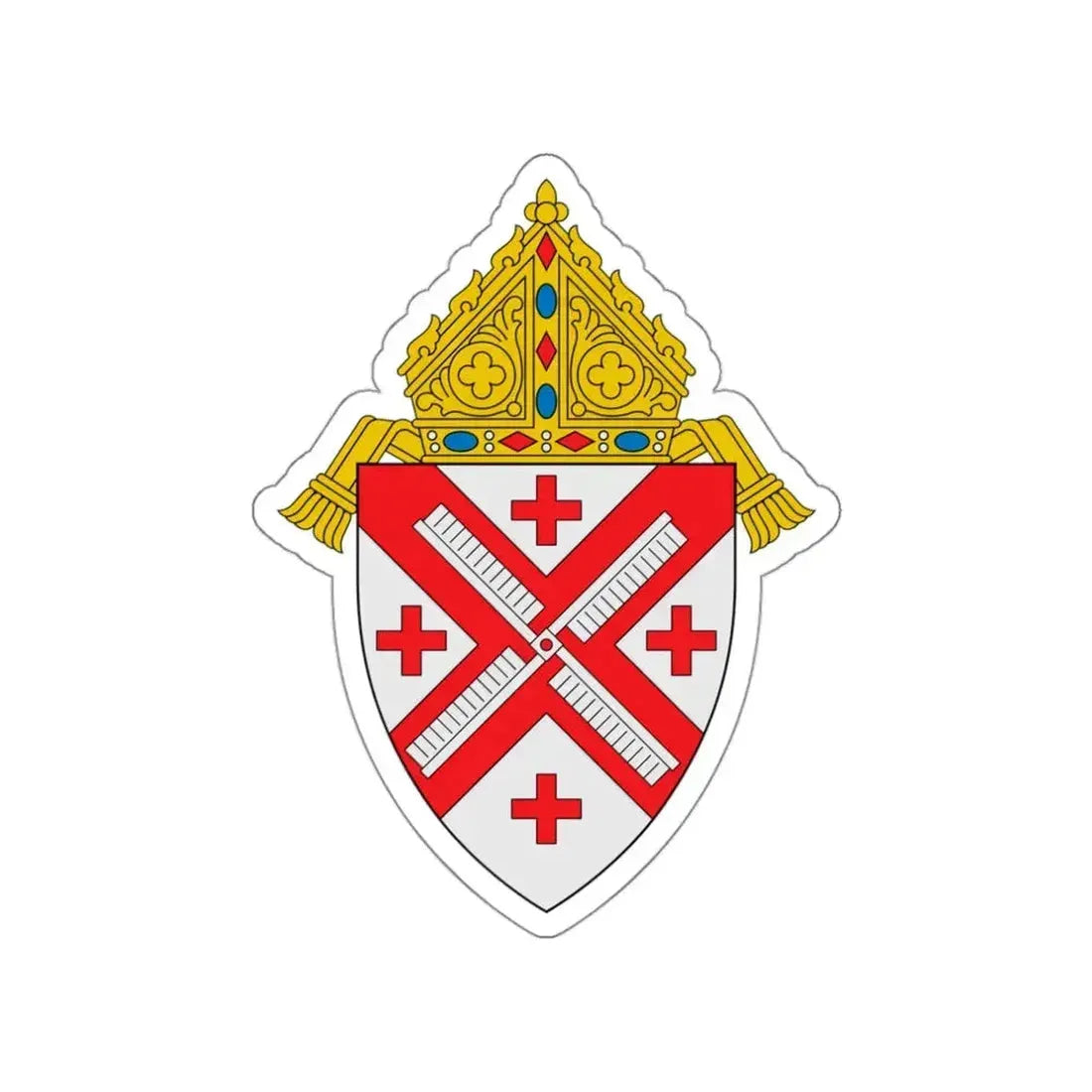 Archdiocese of New York - STICKER Vinyl Die-Cut Decal White Die-Cut 3 Inch - The Sticker Space