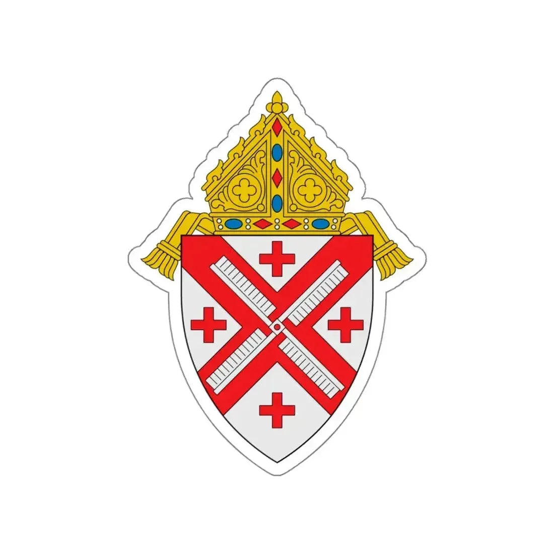 Archdiocese of New York - STICKER Vinyl Die-Cut Decal White Die-Cut 4 Inch - The Sticker Space