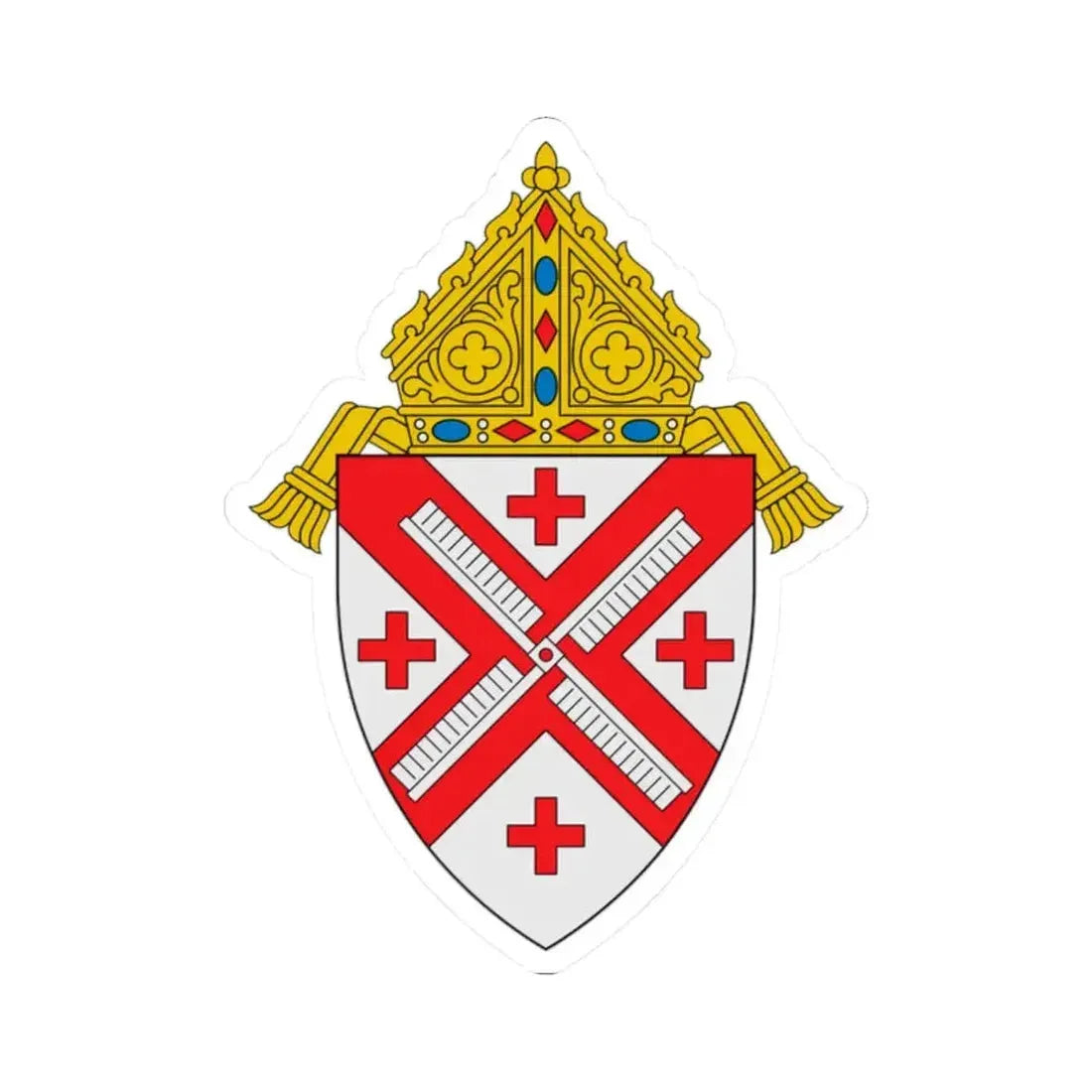 Archdiocese of New York - STICKER Vinyl Kiss-Cut Decal 2 Inch White - The Sticker Space