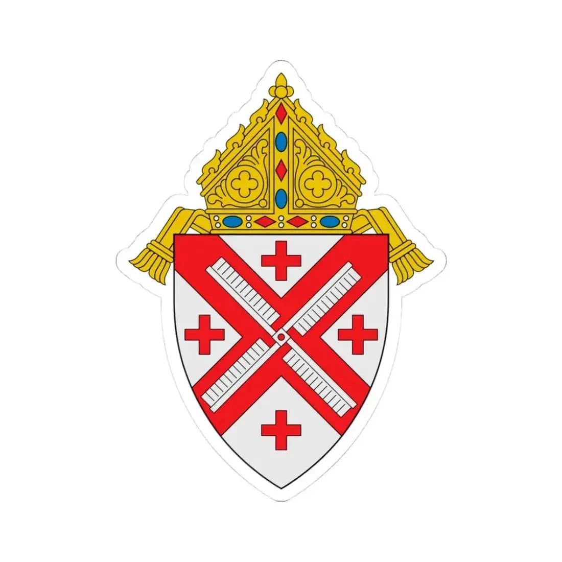 Archdiocese of New York - STICKER Vinyl Kiss-Cut Decal 3 Inch White - The Sticker Space