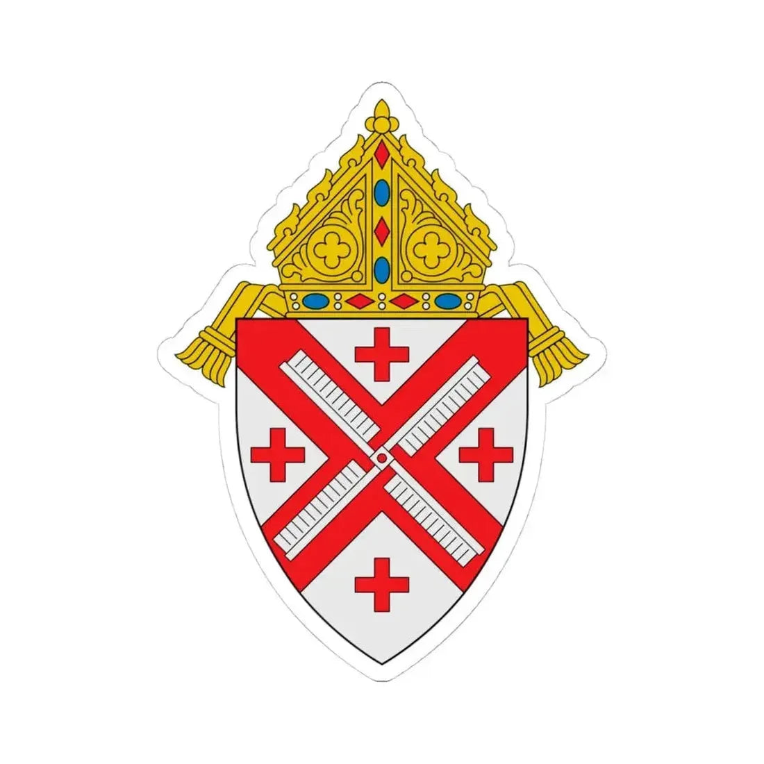 Archdiocese of New York - STICKER Vinyl Kiss-Cut Decal 4 Inch White - The Sticker Space