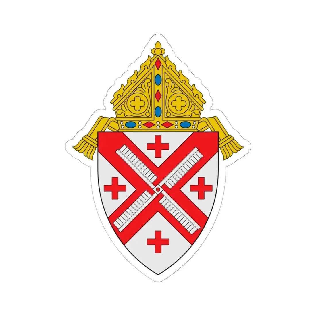 Archdiocese of New York - STICKER Vinyl Kiss-Cut Decal 6 Inch White - The Sticker Space