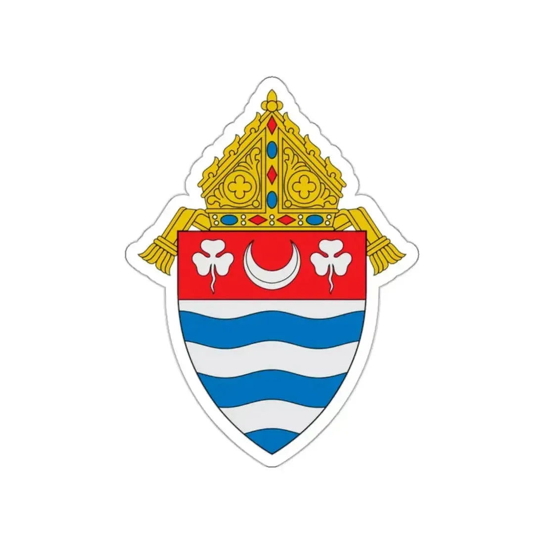 Archdiocese of Newark - STICKER Vinyl Die-Cut Decal White Die-Cut 2 Inch - The Sticker Space