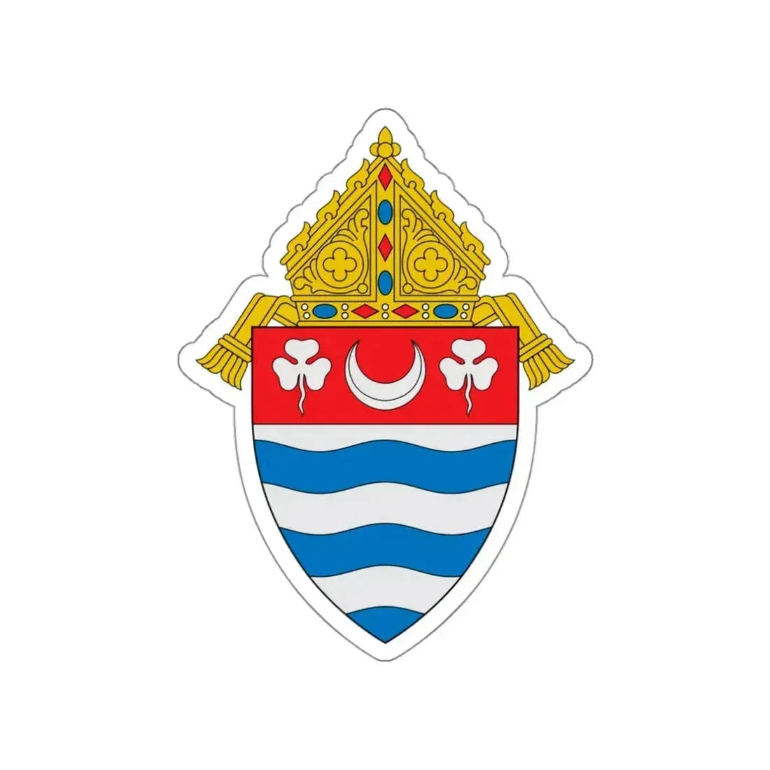 Archdiocese of Newark - STICKER Vinyl Die-Cut Decal White Die-Cut 3 Inch - The Sticker Space