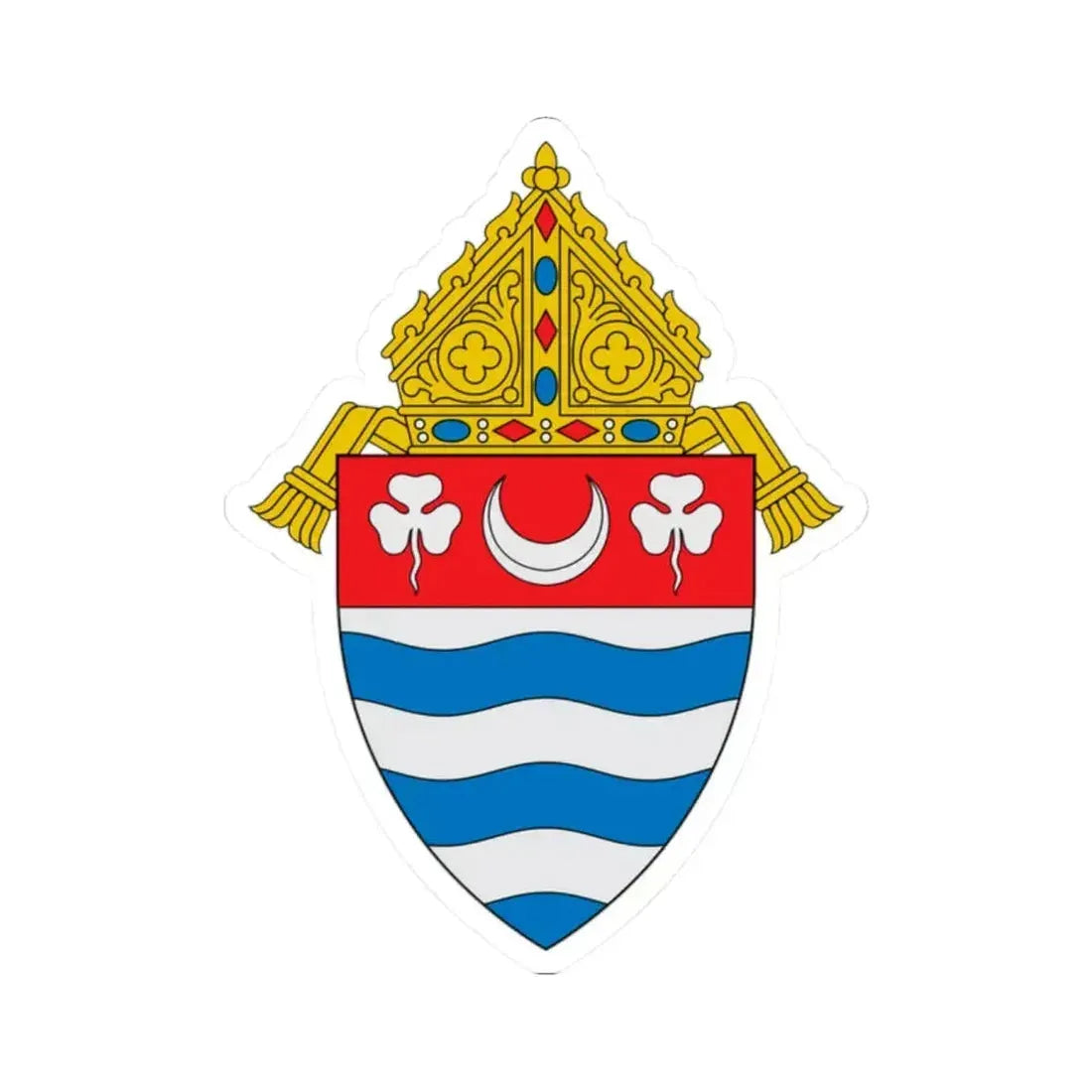 Archdiocese of Newark - STICKER Vinyl Kiss-Cut Decal 2 Inch White - The Sticker Space