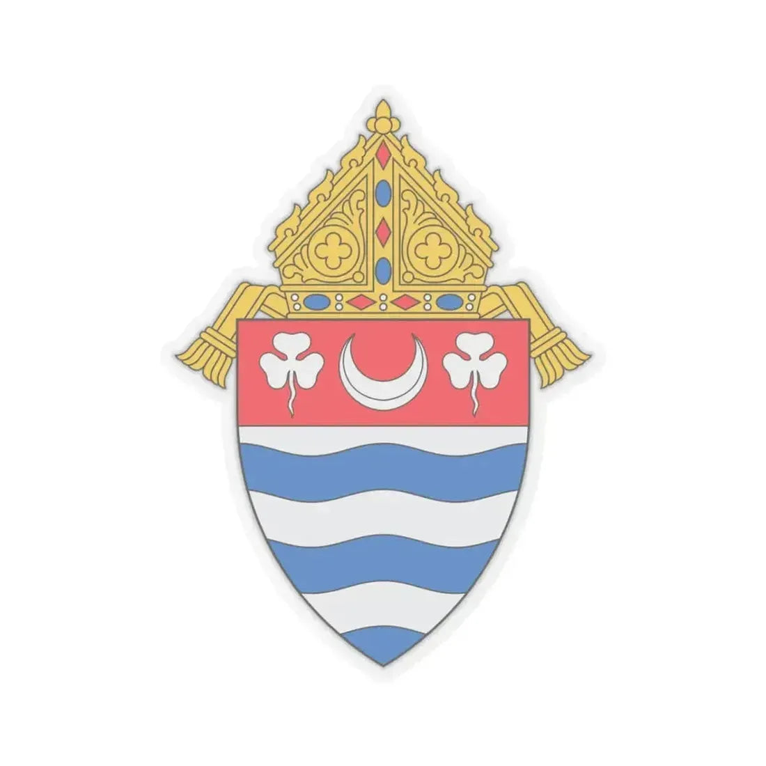 Archdiocese of Newark - STICKER Vinyl Kiss-Cut Decal 3 Inch Transparent - The Sticker Space