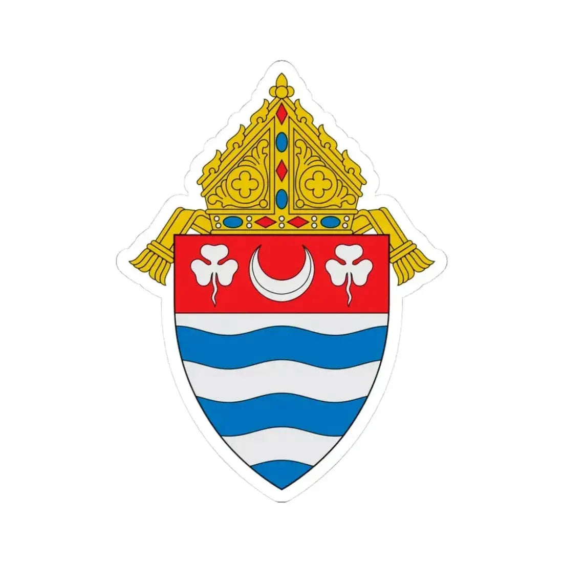 Archdiocese of Newark - STICKER Vinyl Kiss-Cut Decal 3 Inch White - The Sticker Space