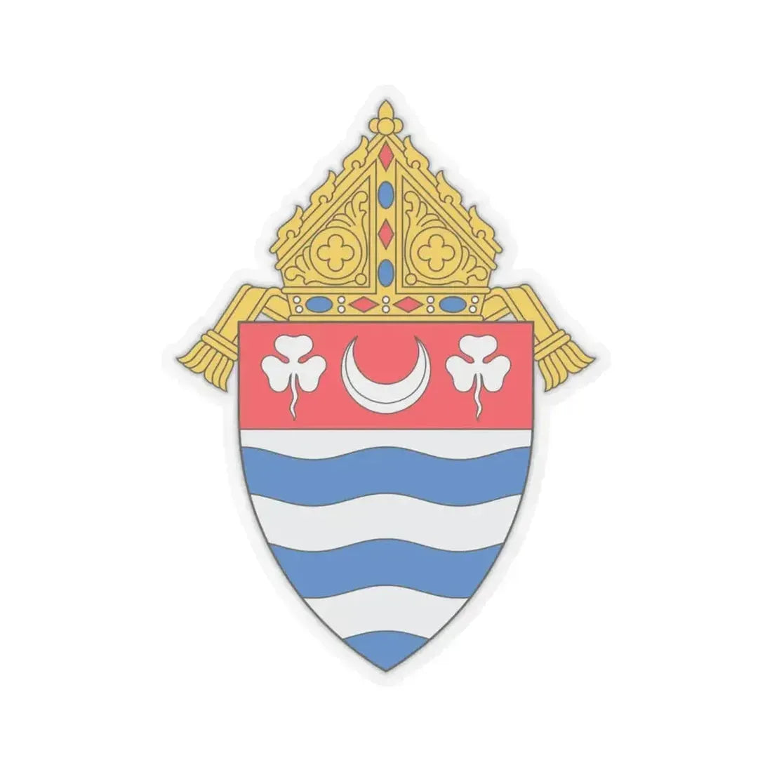Archdiocese of Newark - STICKER Vinyl Kiss-Cut Decal 4 Inch Transparent - The Sticker Space