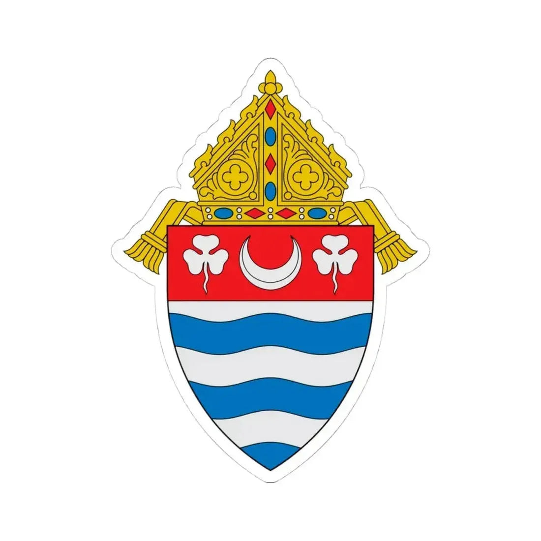 Archdiocese of Newark - STICKER Vinyl Kiss-Cut Decal 4 Inch White - The Sticker Space