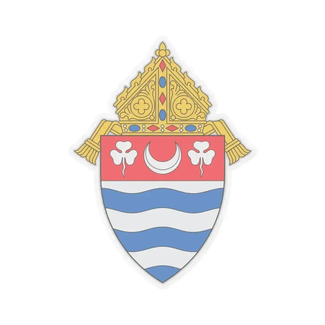 Archdiocese of Newark - STICKER Vinyl Kiss-Cut Decal 6 Inch Transparent - The Sticker Space