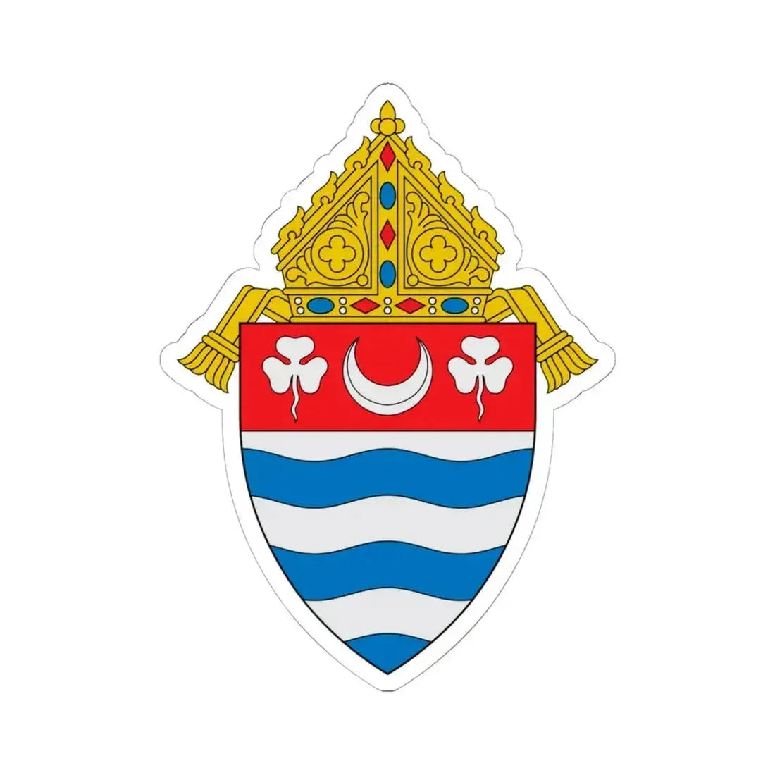 Archdiocese of Newark - STICKER Vinyl Kiss-Cut Decal 6 Inch White - The Sticker Space