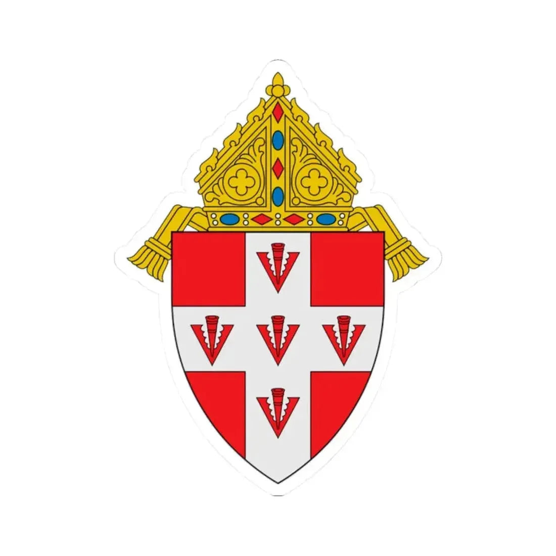 Archdiocese of Oklahoma City - STICKER Vinyl Kiss-Cut Decal 2 Inch White - The Sticker Space