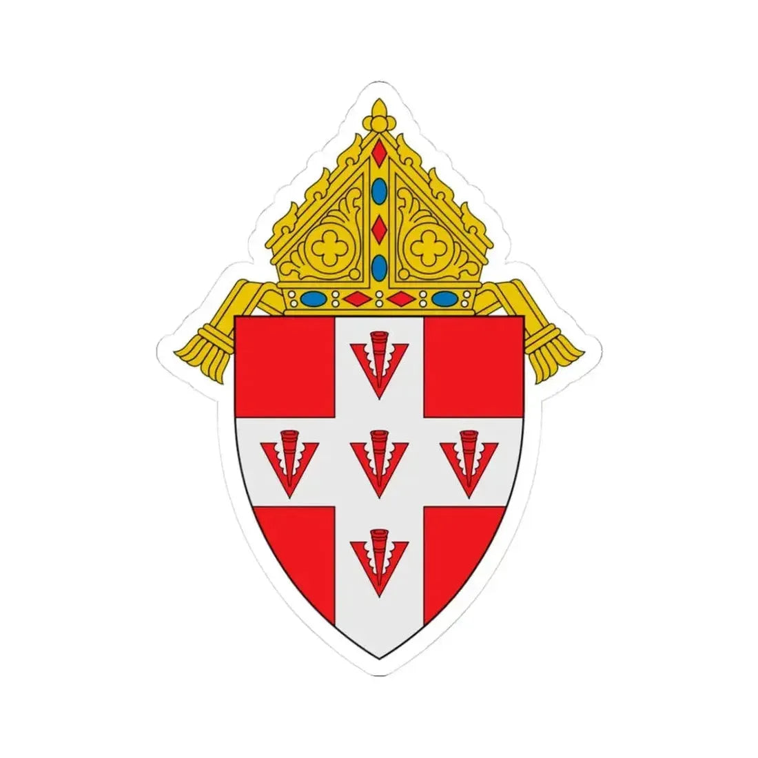 Archdiocese of Oklahoma City - STICKER Vinyl Kiss-Cut Decal 3 Inch White - The Sticker Space