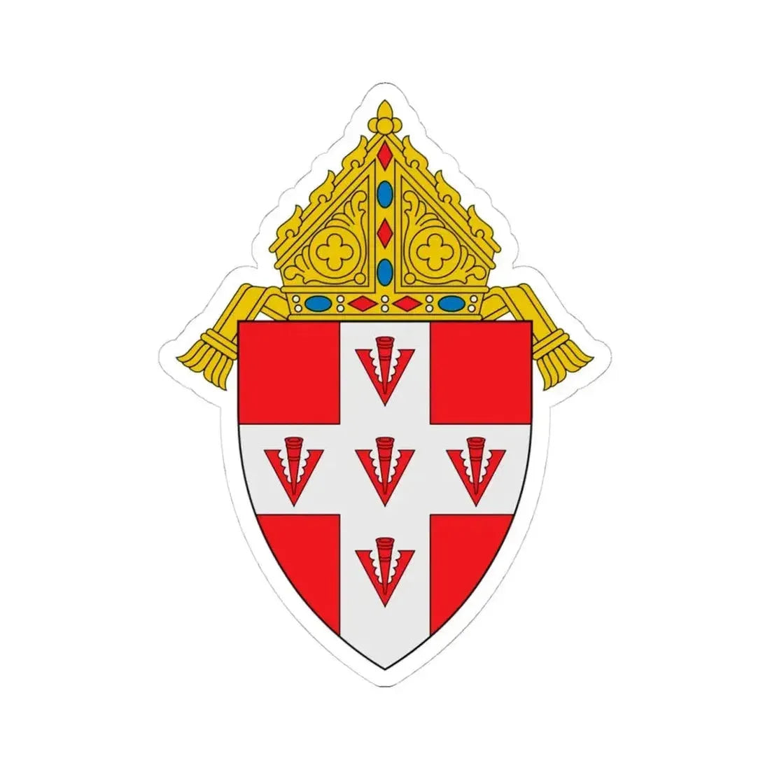 Archdiocese of Oklahoma City - STICKER Vinyl Kiss-Cut Decal 4 Inch White - The Sticker Space