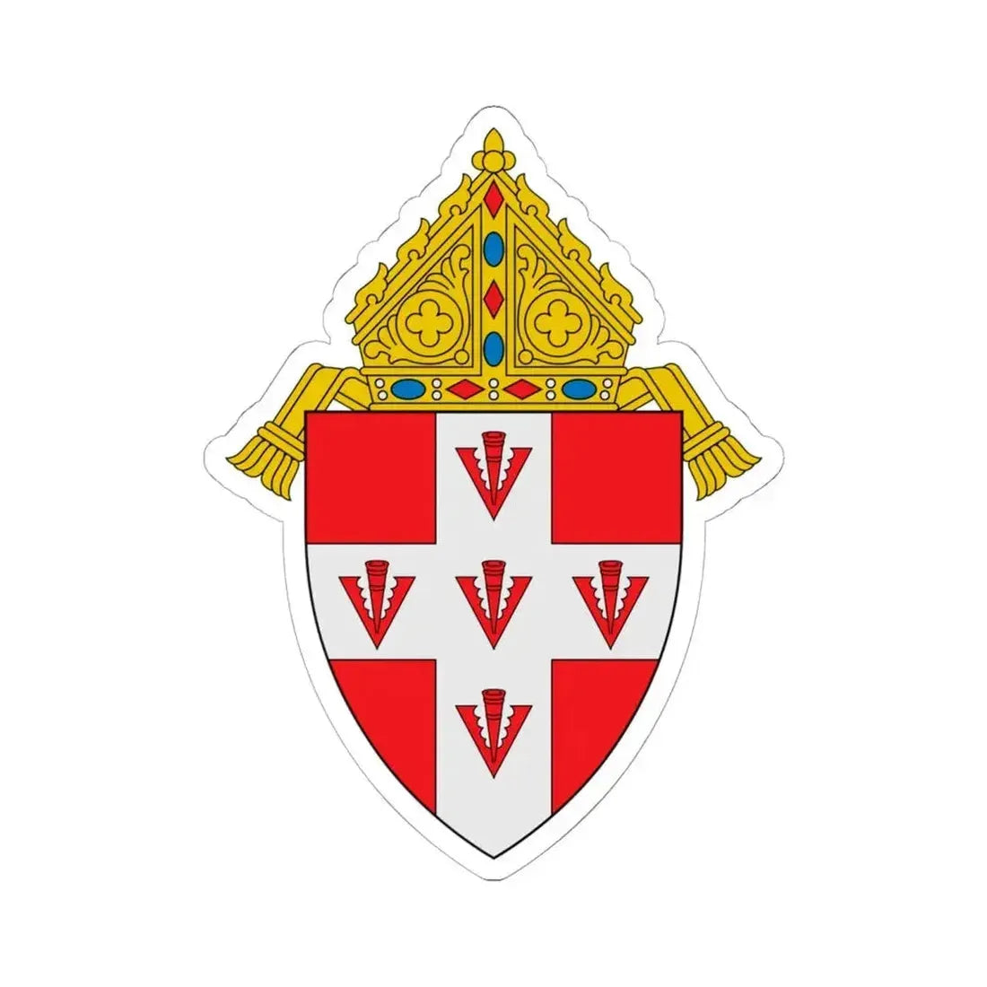 Archdiocese of Oklahoma City - STICKER Vinyl Kiss-Cut Decal 6 Inch White - The Sticker Space