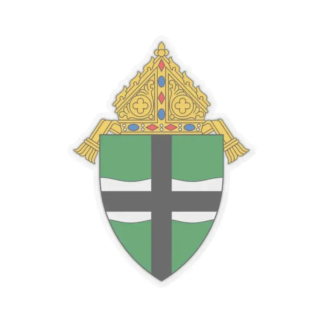 Archdiocese of Omaha - STICKER Vinyl Kiss-Cut Decal 2 Inch Transparent - The Sticker Space