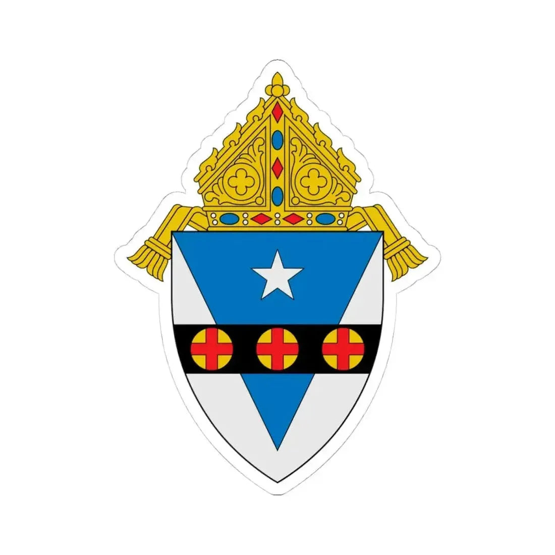 Archdiocese of Philadelphia - STICKER Vinyl Kiss-Cut Decal 4 Inch White - The Sticker Space