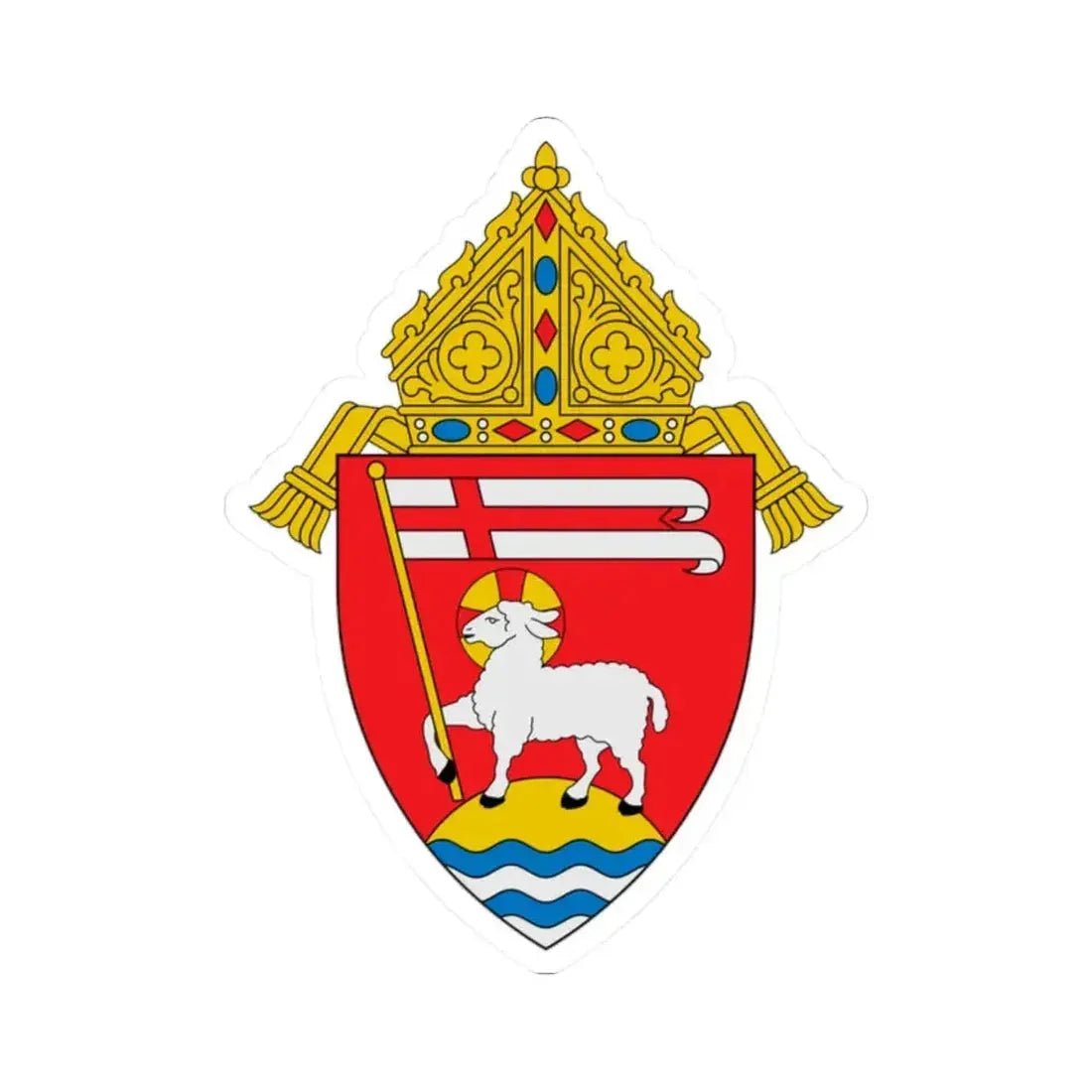 Archdiocese of San Juan de Puerto Rico - STICKER Vinyl Kiss-Cut Decal 2 Inch White - The Sticker Space