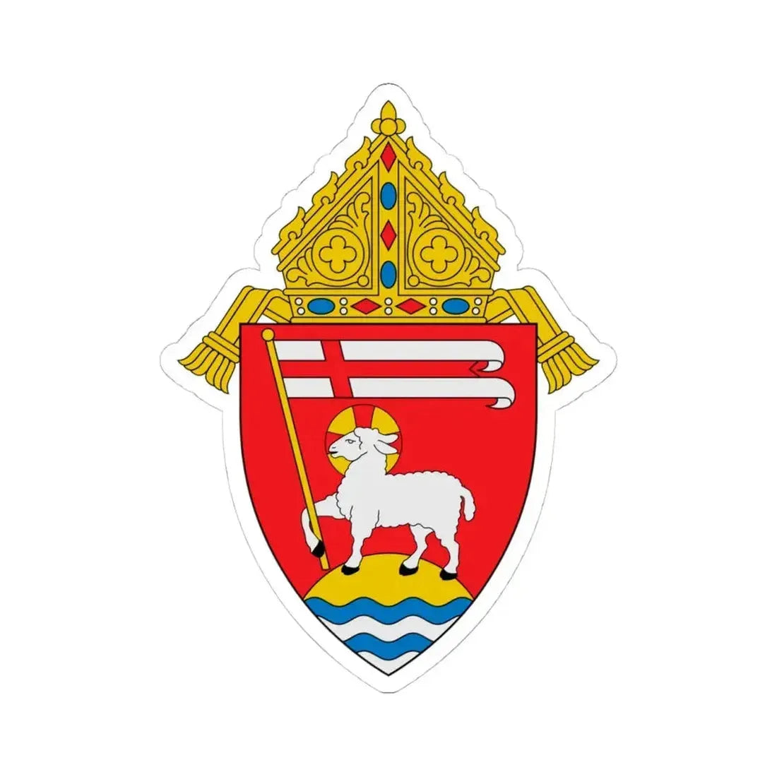 Archdiocese of San Juan de Puerto Rico - STICKER Vinyl Kiss-Cut Decal 4 Inch White - The Sticker Space