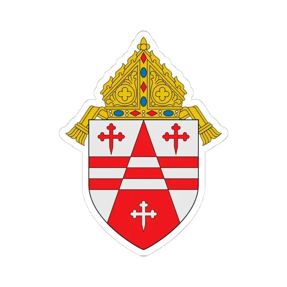 Archdiocese of Seattle - STICKER Vinyl Kiss-Cut Decal 4 Inch White - The Sticker Space