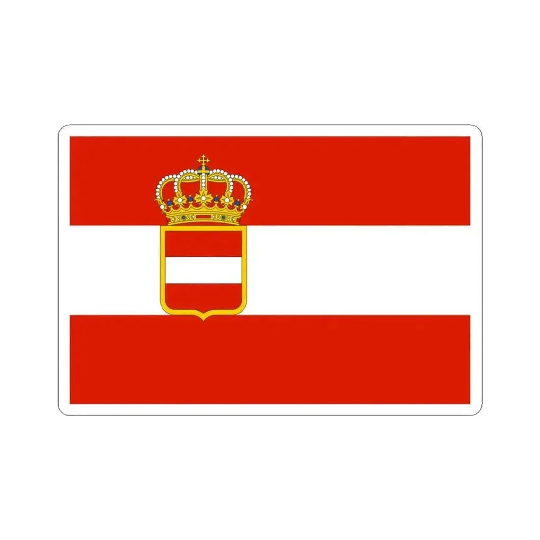 Archduchy of Austria flag (Austria) STICKER Vinyl Kiss-Cut Decal 3 Inch White - The Sticker Space