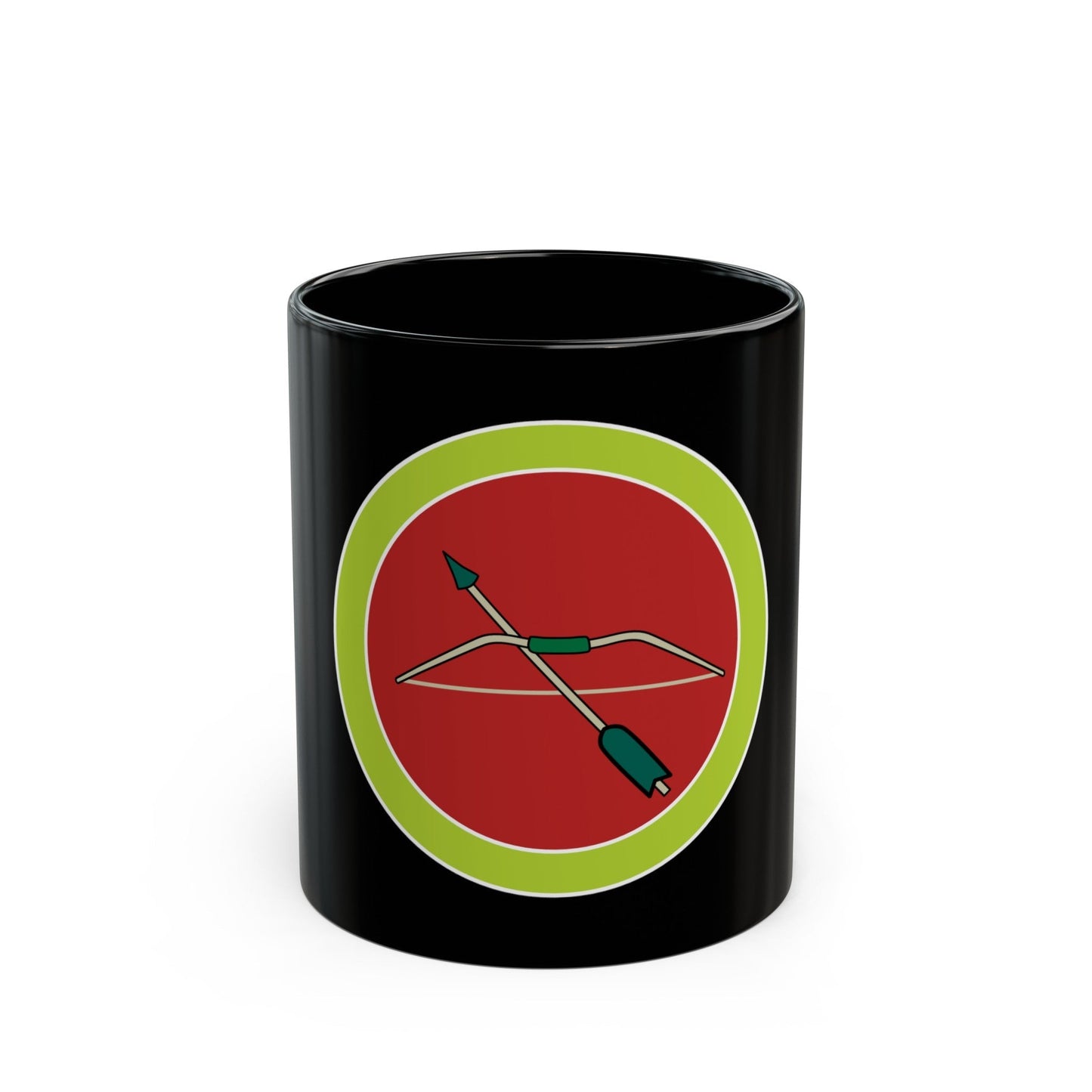 Archery (Boy Scout Merit Badge) Black Coffee Mug-11oz-The Sticker Space