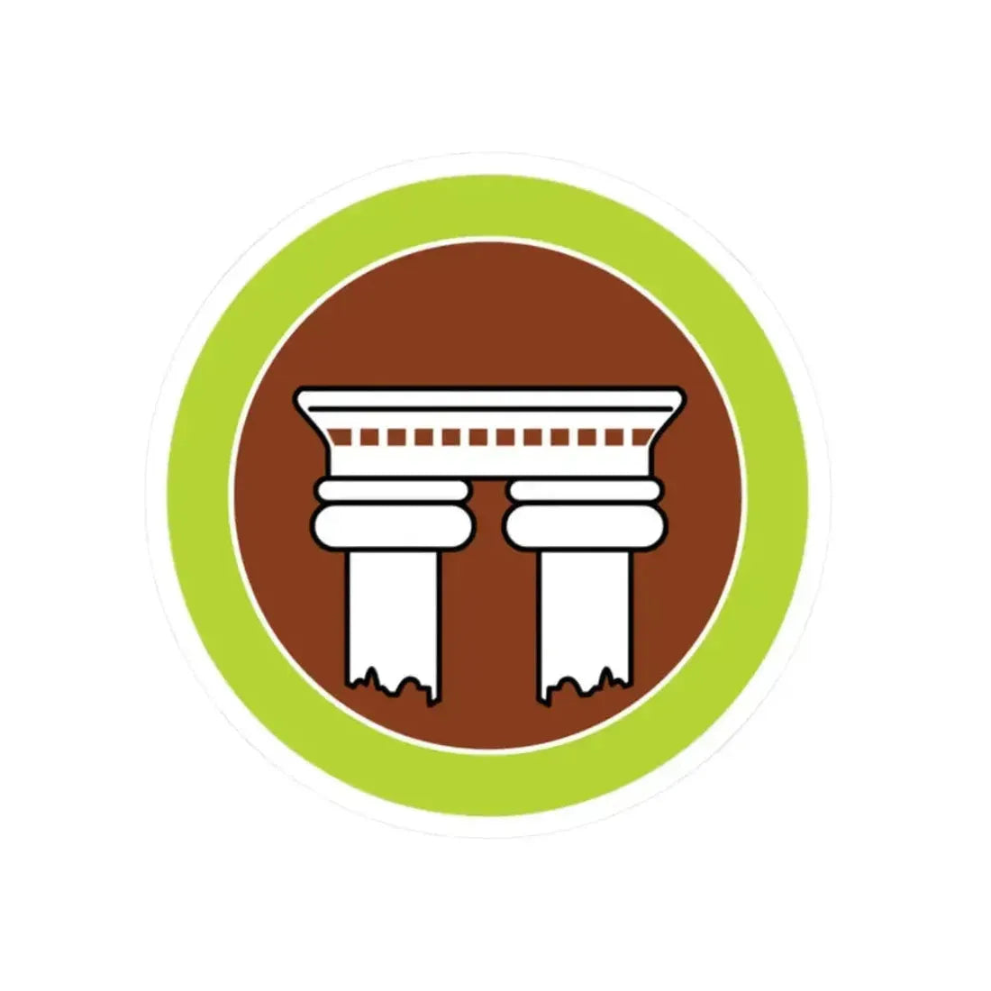 Architecture (Boy Scout Merit Badge) STICKER Vinyl Kiss-Cut Decal 2 Inch White - The Sticker Space