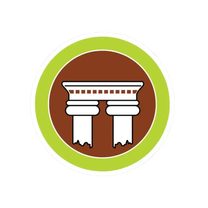 Architecture (Boy Scout Merit Badge) STICKER Vinyl Kiss-Cut Decal 2 Inch White - The Sticker Space