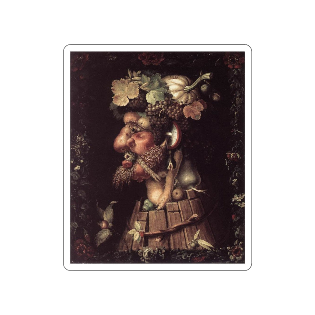 ARCIMBOLDO, Giuseppe - Autumn (Artwork) STICKER Vinyl Die-Cut Decal-White-The Sticker Space