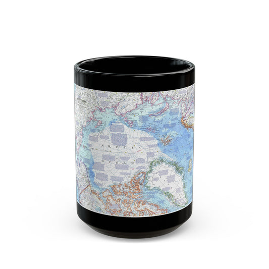 Arctic Ocean (1971) (Map) Black Coffee Mug-15oz-The Sticker Space