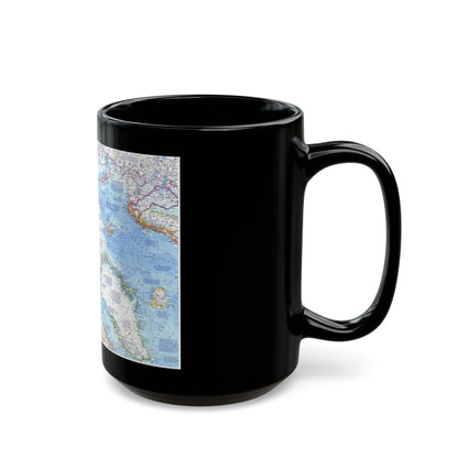 Arctic Ocean (1971) (Map) Black Coffee Mug-The Sticker Space