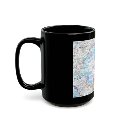 Arctic Ocean (1971) (Map) Black Coffee Mug-The Sticker Space