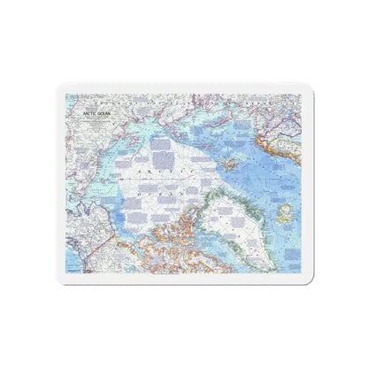 Arctic Ocean (1971) (Map) Refrigerator Magnet 3 Inch Die-Cut - The Sticker Space