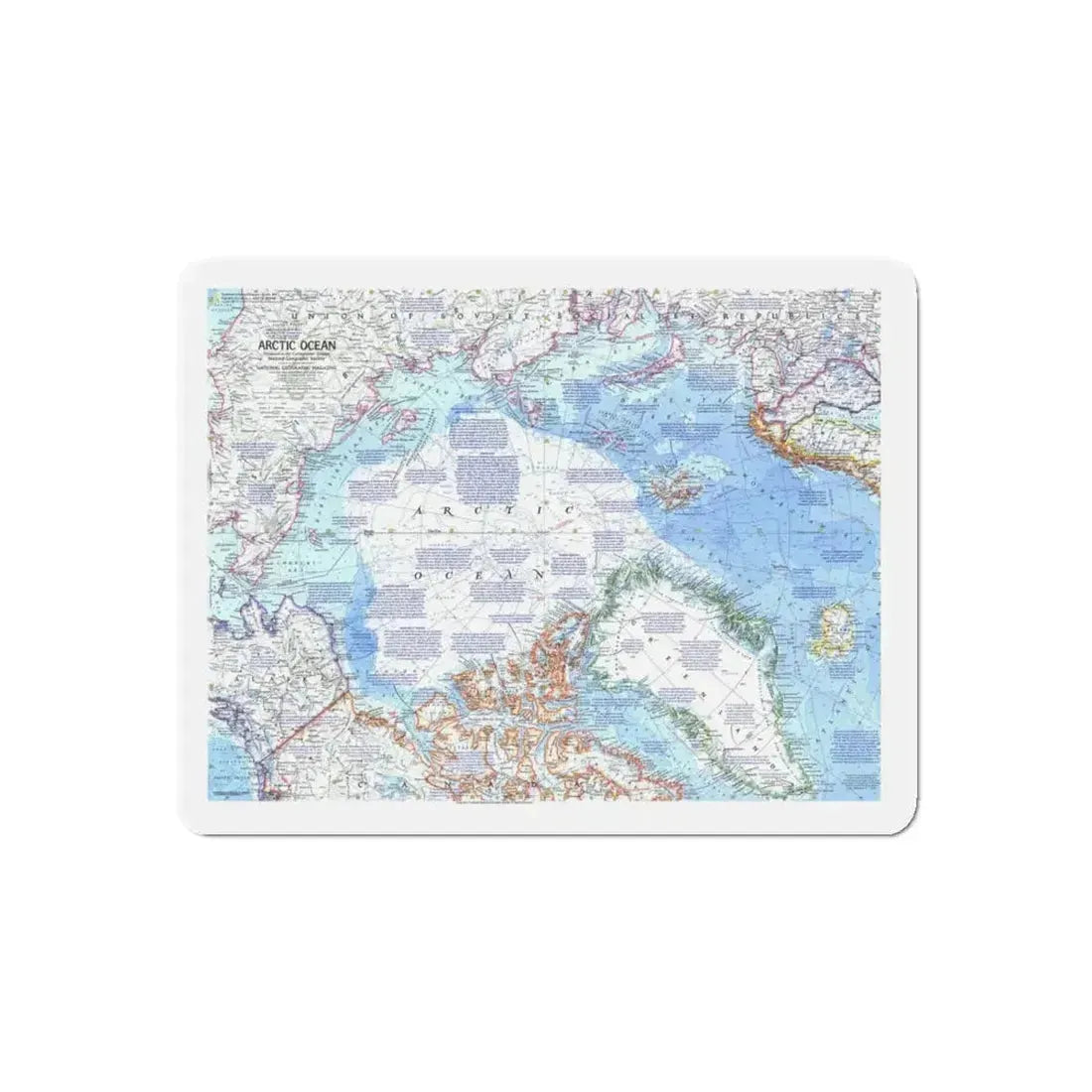 Arctic Ocean (1971) (Map) Refrigerator Magnet - The Sticker Space