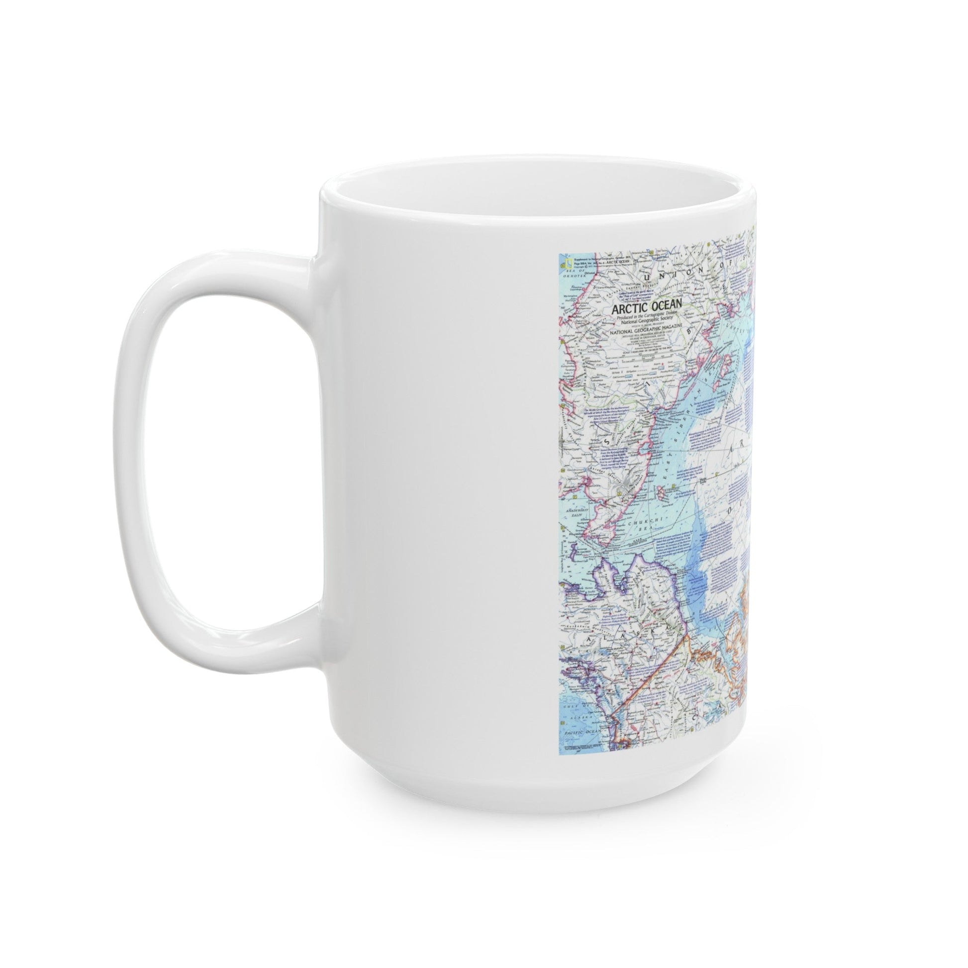 Arctic Ocean (1971) (Map) White Coffee Mug-The Sticker Space