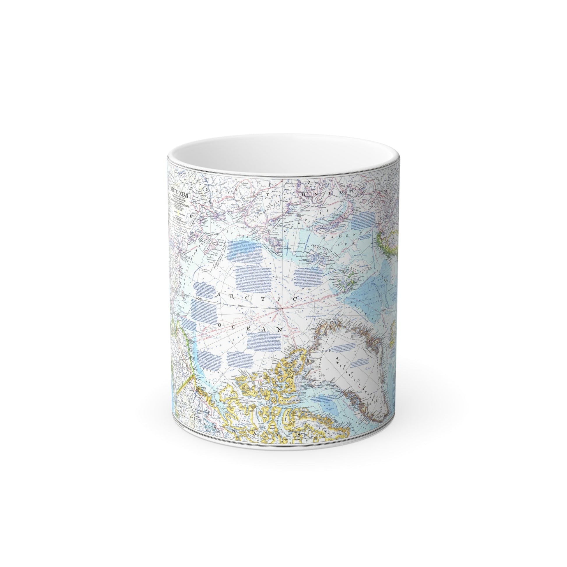 Arctic Ocean (1983) (Map) Color Changing Mug 11oz-11oz-The Sticker Space