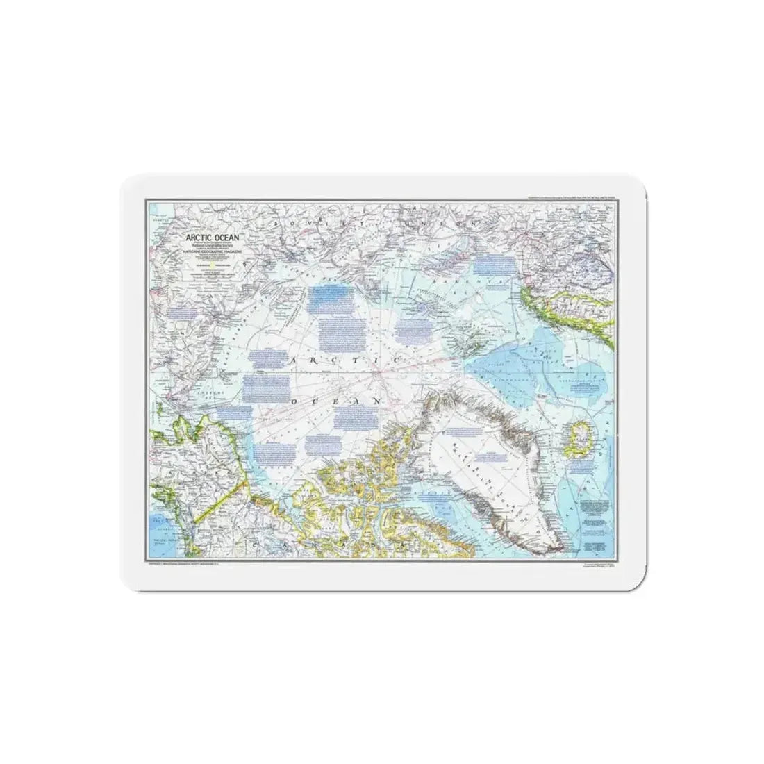 Arctic Ocean (1983) (Map) Refrigerator Magnet 4 Inch Die-Cut - The Sticker Space