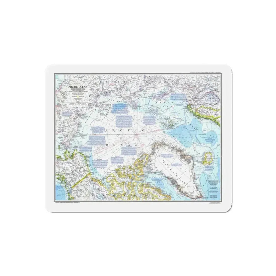 Arctic Ocean (1983) (Map) Refrigerator Magnet 5 Inch Die-Cut - The Sticker Space