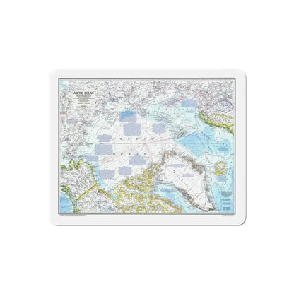 Arctic Ocean (1983) (Map) Refrigerator Magnet 6 Inch Die-Cut - The Sticker Space