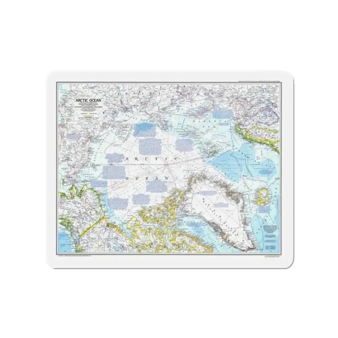 Arctic Ocean (1983) (Map) Refrigerator Magnet - The Sticker Space