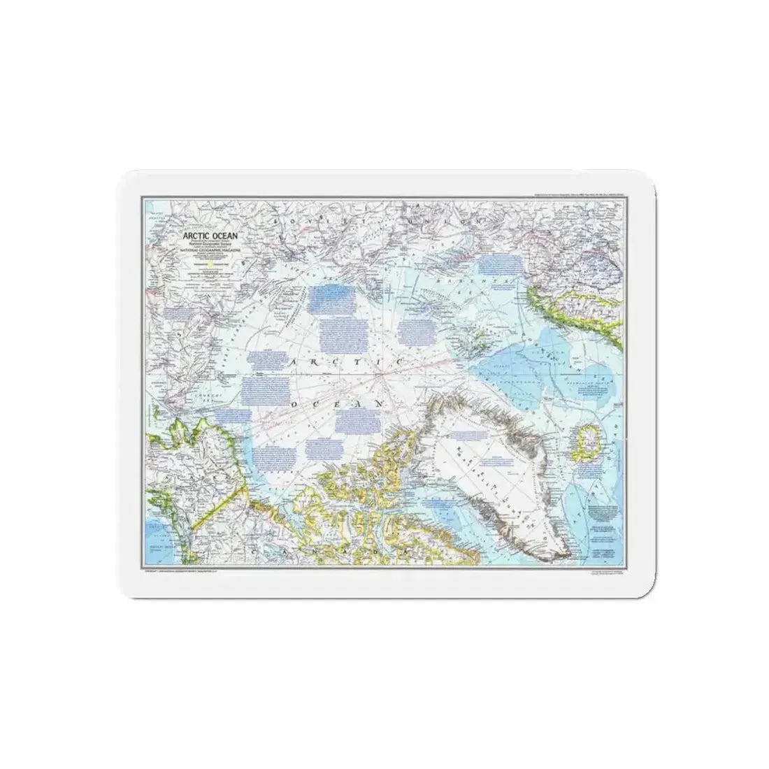 Arctic Ocean (1983) (Map) Refrigerator Magnet - The Sticker Space