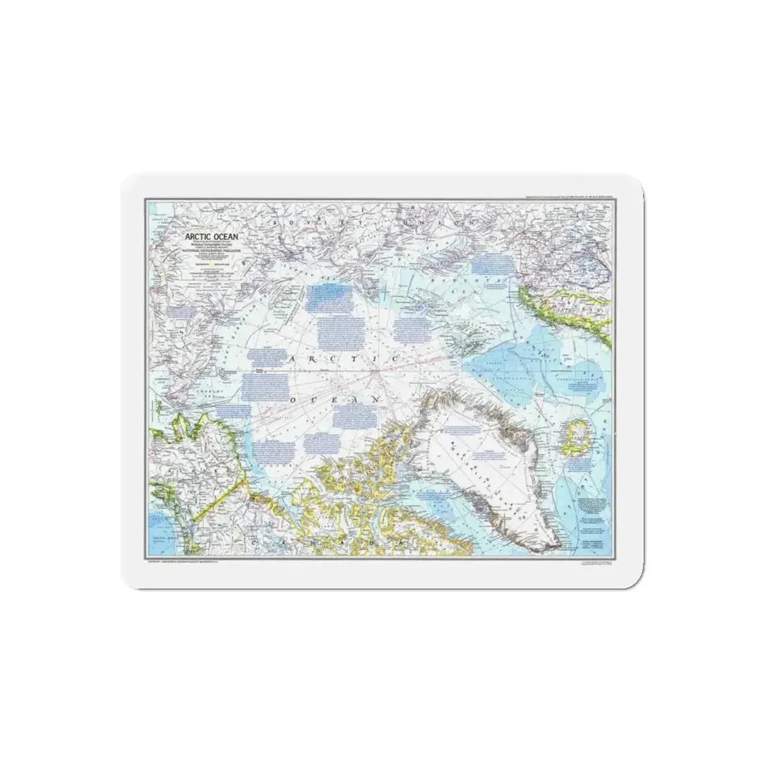 Arctic Ocean (1983) (Map) Refrigerator Magnet - The Sticker Space