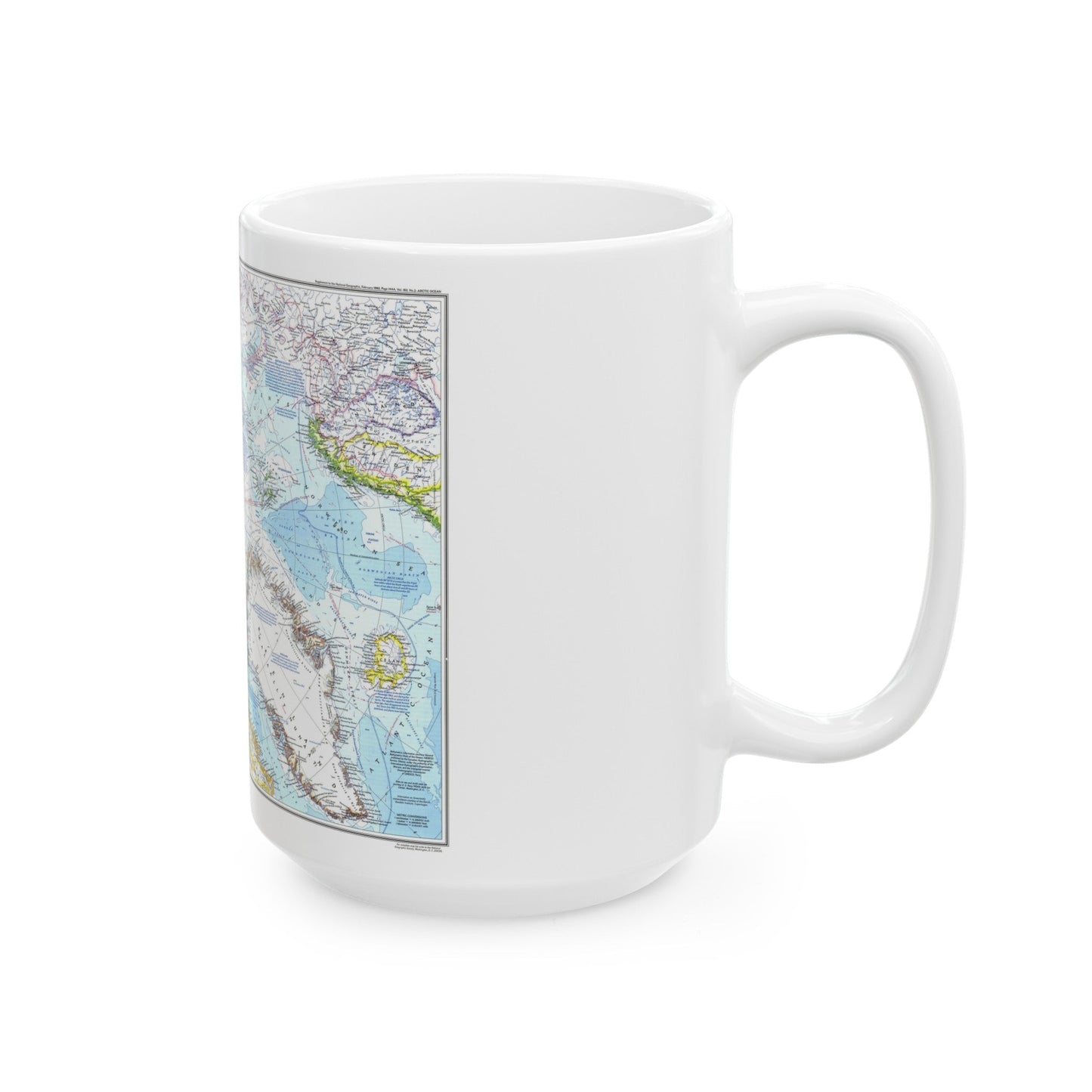 Arctic Ocean (1983) (Map) White Coffee Mug-The Sticker Space