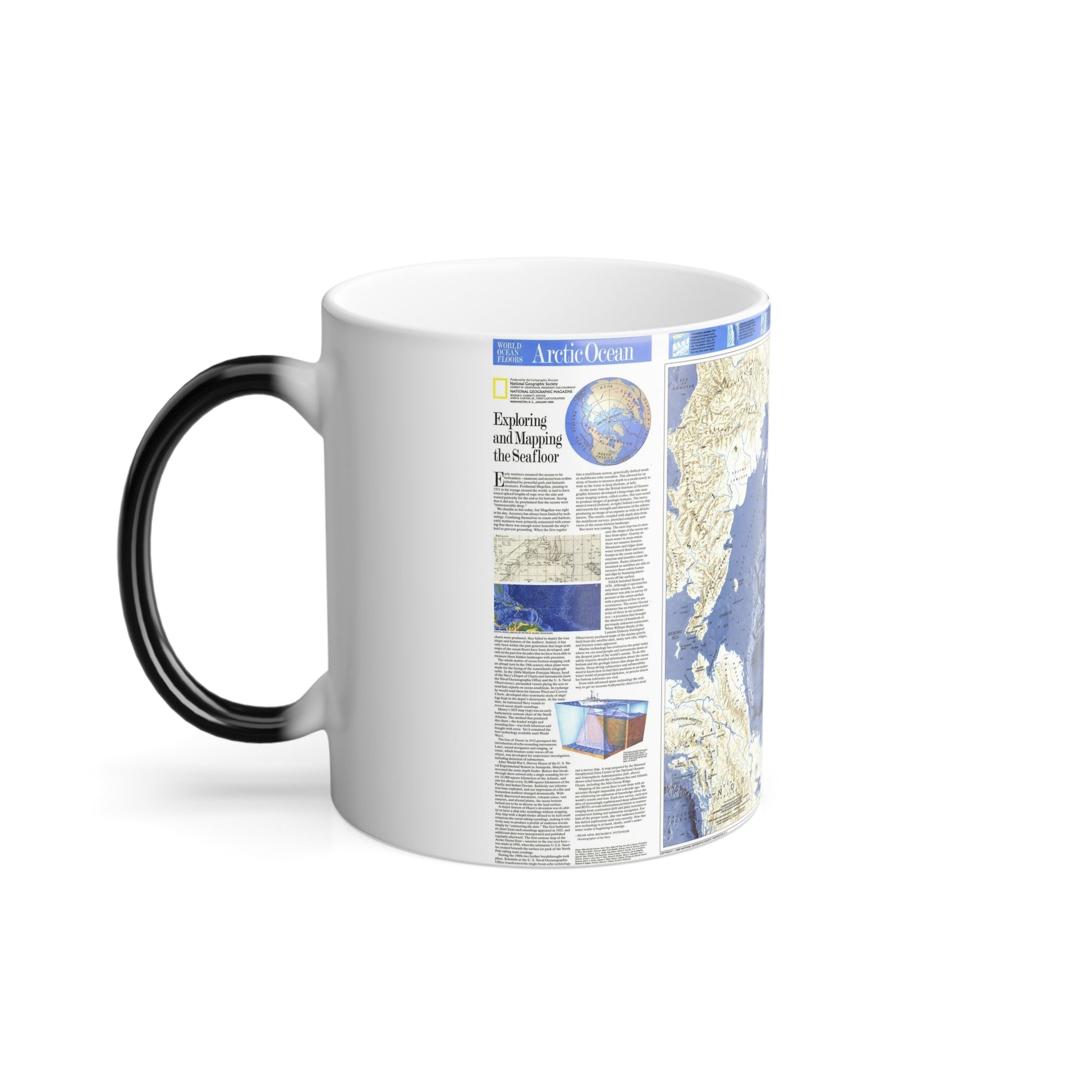 Arctic Ocean (1990) (Map) Color Changing Mug 11oz-11oz-The Sticker Space